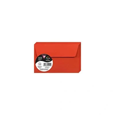 Immagine di Clairefontaine 55991C Pacco da 20 Buste autoadesive Formato 9x14cm 120g/m² Colore rosso corallo Inviti Eventi e Corrispondenza Gamma Pollen Carta Premium Liscia