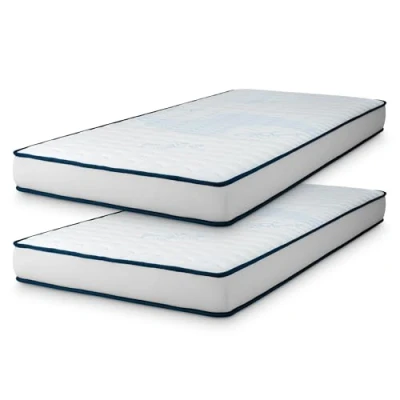Immagine di COSMOS Materasso Memory 90 x 190 CM Pack x2 Singolo Modello Upsilon Promo Alto 15 Anallergico Antiacaro Alleviamento Punti di Pressione 7 Zone Lattice Blue