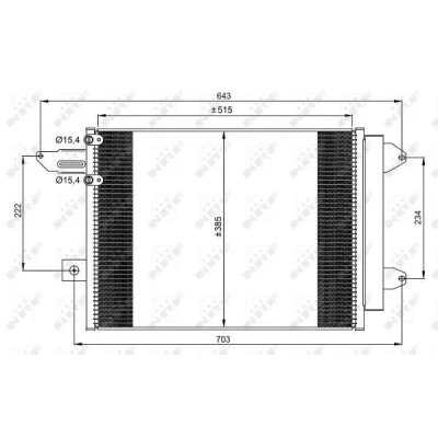 Immagine di NRF Easy Fit 350070 Condensatore con essiccatore, anello tenuta 15,3 Alluminio 515 AUDI: A3 Sportback, TT Coupe