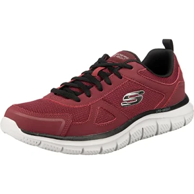 Immagine di Skechers Track scloric 52631 bbk Scarpe da ginnastica basse uomo, Rosso (rosso e nero.), 45 EU