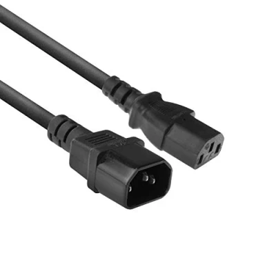 Immagine di cavo IEC ACT da 1,2 m, prolunga del C13 a C14, maschio femmina 3 pin AK5120 Nero