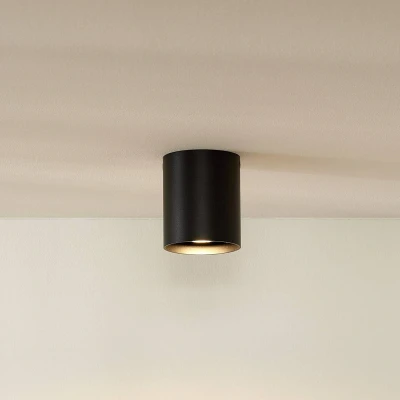 Immagine di Lucide Faretto da soffitto Bodi, rotondo, nero, Ø 8 cm, a 1 luce, alluminio