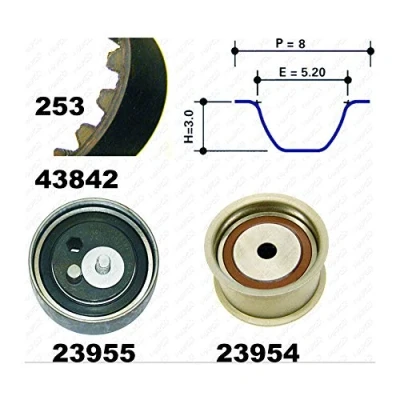 Immagine di MAPCO 23842 Kit cinghia di distribuzione 253 AUDI: A4 B6 Avant, A6 C5 B5 VOLKSWAGEN: Passat GP Variant, Variant