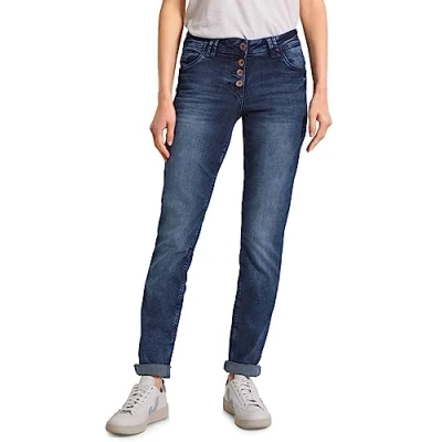 Immagine di Cecil B376600 Jeans Larghi, Mid Blue Wash, 34W x 30L Donna