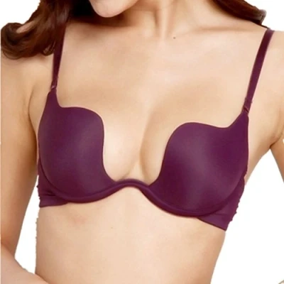 Immagine di ZUKULIFE Nature Donna Pizzo Push Up Regolazione Reggiseno Sets (Viola 2C)