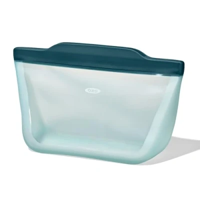 Immagine di OXO Good Grips Borsa riutilizzabile in silicone Stand Up Quart (946 ml) Laguna