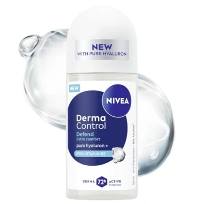 Immagine di NIVEA Derma Control Defend Donna Antitraspirante 72h Protezione sfera di acido ialuronico 50 ml