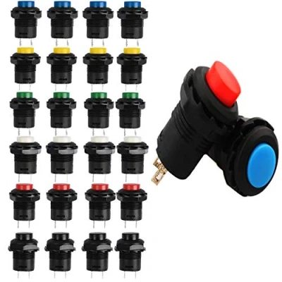 Immagine di RUNCCI YUN 12mm Interruttore pulsante Momentaneo Impermeabile Autobloccante 24pz, Automatico, ON/OFF AC 1.5A/250V 3A/125V