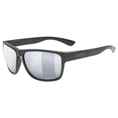 Immagine di uvex LGL ocean P, occhiali da sole unisex, polarizzato, specchiato, black matt/silver silver, one size
