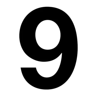 Immagine di Adesivo con numero 9 di colore nero, altezza 10 cm, casa autoadesivo, da incollare, per esterni, cassetta delle lettere, porta I resistente alle intemperie, kfz_673_9