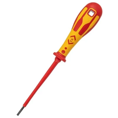 Immagine di VDE Cacciavite a taglio C.K Dextro T49144 030 Larghezza della lama: 3 mm Lunghezza 100