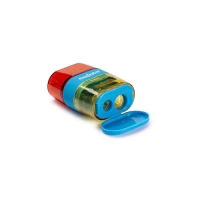 Immagine di Carioca temperamatite con contenitore gomma in plastica trasparenete (1 pezzo)