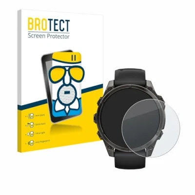 Immagine di brotect Pellicola Vetro Opaca per Garmin Fenix 8 AMOLED (47 mm) Protezione Schermo [Anti Riflesso, Durezza 9H]