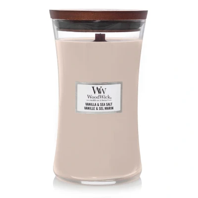 Immagine di WoodWick Scented Candle Large Vanilla &amp; Sea Salt 18 cm / ø 10
