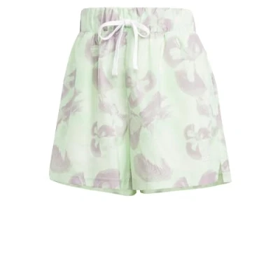 Immagine di adidas Pantaloncini da Donna in Tessuto con Grafica Floreale, Avorio/Semi Verde Scintilla/preloved Fig, XS