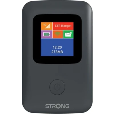 Immagine di STRONG 4GMIFI150D Saponetta Wi fi 4G LTE Cat4 150Mbps WiFi N150Mbps, Router con Slot per SIM Portatile, Batteria Ricaricabile, display. Collega fino a 10 dispositivi contemporaneamente