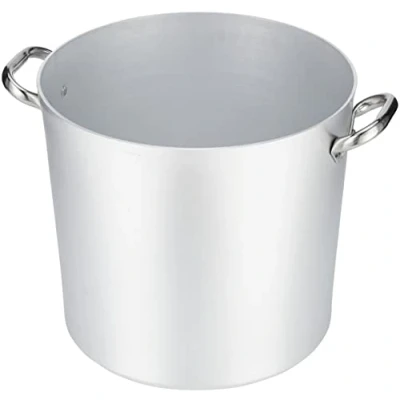 Immagine di Pentole Agnelli ALMA10332 Pentola Alta con Due Maniglie Inox, Argento, 32 cm, 1 Pezzo