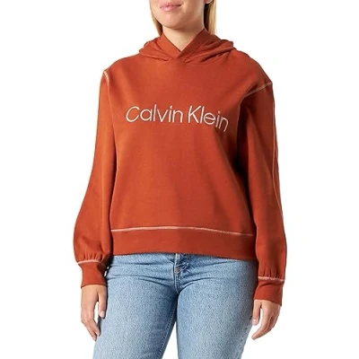 Immagine di Calvin Klein Underwear Hoodie Felpa con cappuccio Ginger bread copper coin stitching, Donna, Taglia: Large, stitching