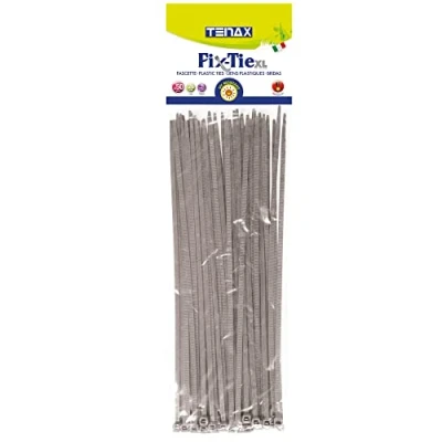 Immagine di TENAX FIX TIE XL, Fascette Multiuso in Plastica, Lunghezza 29 cm Grigio Argento, Confezione da 50 pezzi