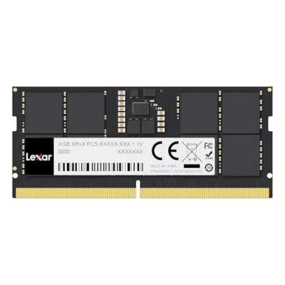 Immagine di Lexar SODIMM RAM DDR5 16GB 5600 MHz Memoria Laptop, Laptop 262 Pin, DRAM SO DIMM per giochi ad alte prestazioni Laptop/mini PC Intel NUC, 1.1V, CL46 45 90 (LD5S16G56C46ST BGS)