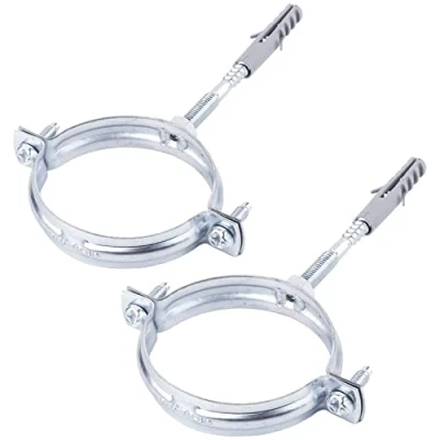 Immagine di SKIR&#039;CO Confezione da 2 staffe per tubi con diametro di 60 64 mm, morsetti, supporti montaggio a parete e soffitto (2 pezzi)