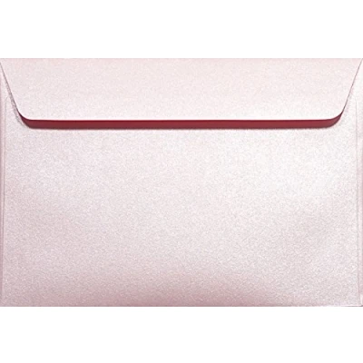 Immagine di Netuno 100 buste lettera colorate perlate rosa formato C6 11,4 x 16,2 cm 120g Majestic Petal perlescenti carine per matrimonio battesimo compleanno Natale Pasqua inviti partecipazioni
