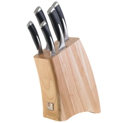 Immagine di Richardson Sheffield KYU Set di 5 coltelli con Blocco in Legno, Colore: Naturale