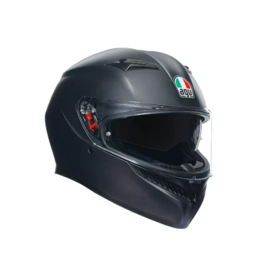 Immagine di AGV Casco K3 E2206 MPLK, Moto da Uomo, Integrale ECE con Assorbimento del Sudore, Spoiler, Prese d&#039;Aria e Visiera Antigraffio Anti UV, Predisposizione Interfono, Nero