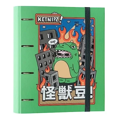 Immagine di Grupo Erik: Raccoglitore A4 Ketnipz, a 4 anelli con elastico e copertina rigida in cartone, 32 x 27,5 cm, Cartella Portadocumenti A4, Ketnipz gadget