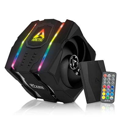 Immagine di ARCTIC Freezer 50 TR (con. a RGB Telecomando) Raffreddamento CPU Doppia Torre per AMD Ryzen Threadripper SP3, sTR4, Due Ventole di Pressione Ottimizzate