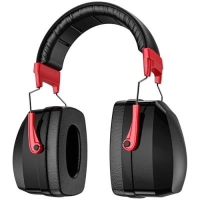 Immagine di ProCase Cuffie Antirumore per Lavoro Studio, NRR 33dB Insonorizzanti, Poligono Tiro Rosso