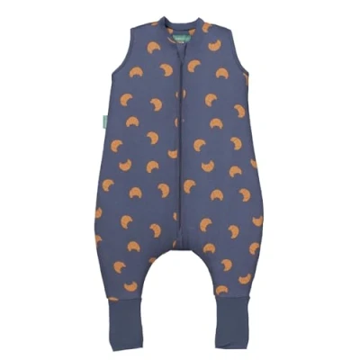 Immagine di molis&amp;co Sacco Nanna con piedini e calzini invernale per Bambini Sacchi 2.5 tog 100% Cotone (Oeko TEX 100) Croissants (3 anni)