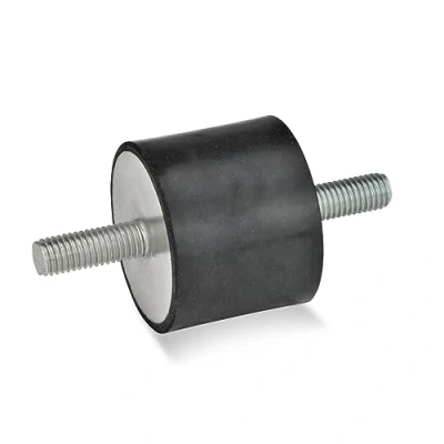 Immagine di Ganter Norm elementi tampone PARACOLPO GN 351 con 2 viti caucciù naturale, nero, 70 45 M10 SS 55