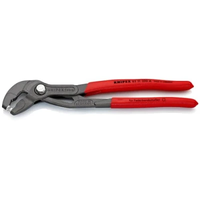 Immagine di Knipex Pinza per Fascette Elastiche Bonderizzata Grigia, Rivestiti in Resina Sintetica Antiscivolo 250 Mm (Confezione Self Service/Blister) 85 51 a Sb