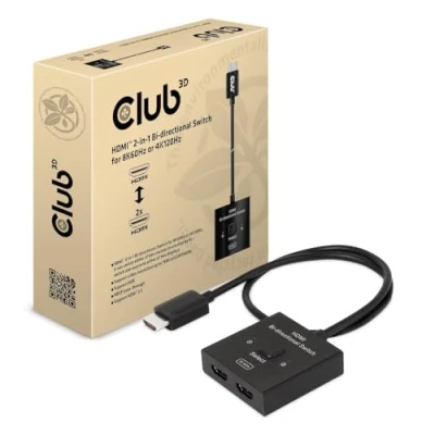 Immagine di club3D HDMI Switch 2 in 1 bidirektional Porte 7680 x 4320 Pixel