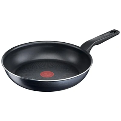 Immagine di TEFAL, C38502 XL Force, padella 20 cm, rivestimento antiaderente, resistente, robusta, segnale termico, fondo Diffusion Base, forma extra grande, manico stabile, colore: nero