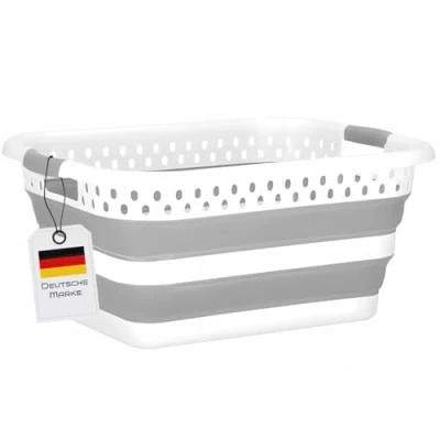 Immagine di König Design cesto portabiancheria pieghevole 24 litri e uso universale I laundry Baskets Contenitore multiuso per la biancheria