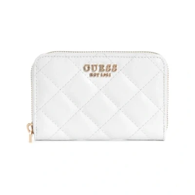 Immagine di Guess Laurel Medium ZIP Around Portafoglio, Donna, Taglia: One Size, White