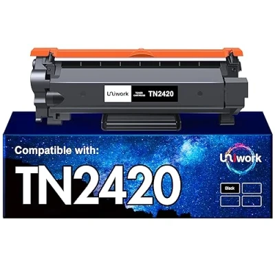 Immagine di Uniwork Compatibili Cartucce di Toner Sostituzione per Brother TN2420 TN 2420 TN2410 2410 MFC L2710DW L2710DN L2730DW L2750DW DCP L2510D L2530DW HL L2310D L2350DW L2375DW (Nero, 1 Pack )