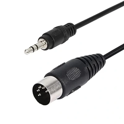 Immagine di CERRXIAN Cavo MIDI Din a 5 pin, 1.6 Ft 3.5 mm (1/8 in) TRS Stereo maschio pin adattatore audio professionale premium per sistemi Bang &amp; Olufsen, Naim, Quad.Stereo