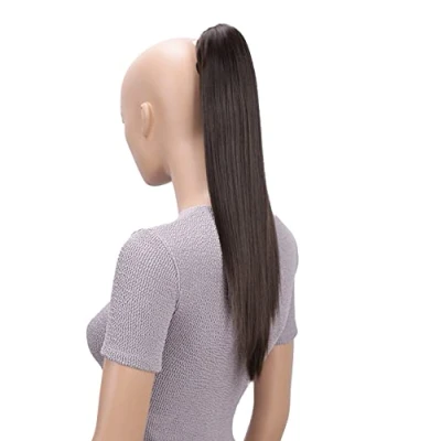 Immagine di CAISHA 40cm Coda Di Cavallo Lily Posticci Per Capelli Con Pinza Extensions Finta Liscio Marrone H148