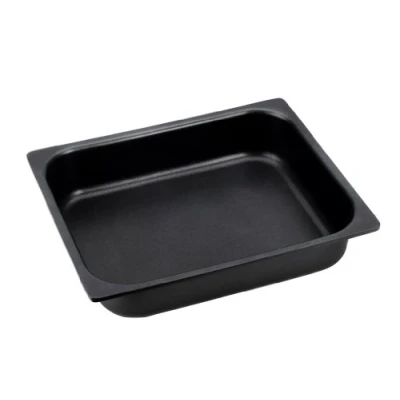 Immagine di Bra efficiente 1/2 bacinella vassoio, in alluminio pressofuso con antiaderente Teflon Platinum Plus
