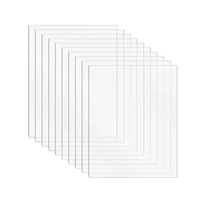 Immagine di DARENYI 10 Pezzi Lastre Plexiglass 1mm Fogli acrilici in Trasparente Pannello per Decorazione Domestica, Display, Cornice, Pittura (15 x cm)