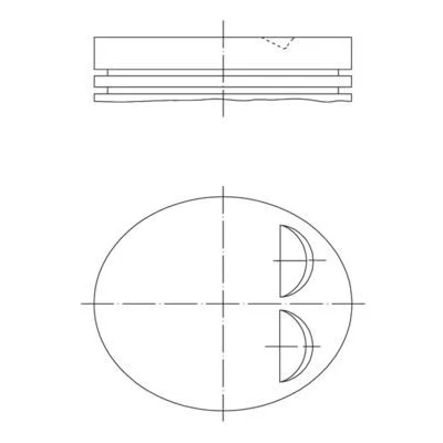Immagine di Pistone MAHLE ORIGINAL 039 PI 00122 000