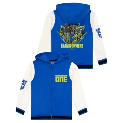 Immagine di Transformers Felpa con Cappuccio Ragazzo Cotone Megatron E Optimus Prime Bambino Blu 5 6 Anni