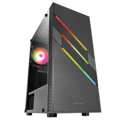 Immagine di Mars Gaming MC U3 Nero, Case PC ATX XL, Frontale Triplo ARGB, Ventola ARGB 12 cm, Finestra Vetro Temperato