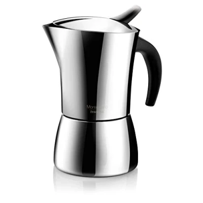 Immagine di Tescoma 647102 Monte Carlo Caffettiera Induzione 2 Tazze, Acciaio Inossidabile, Argento
