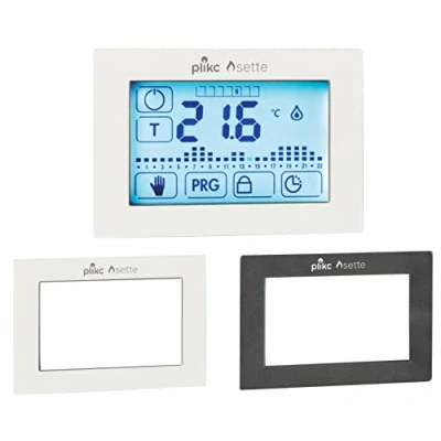 Immagine di Cronotermostato Touch Screen Settimanale da Incasso a Batterie Plikc Sette PLK267608