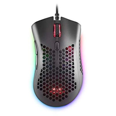 Immagine di Mars Gaming MMEX Nero, Mouse RGB, 32K DPI, Cavo Piuma, Switch Ottici
