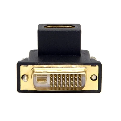 Immagine di chenyang Adattatore da DVI maschio a HDMI femmina ad angolo di 90 gradi per computer, HDTV e scheda grafica